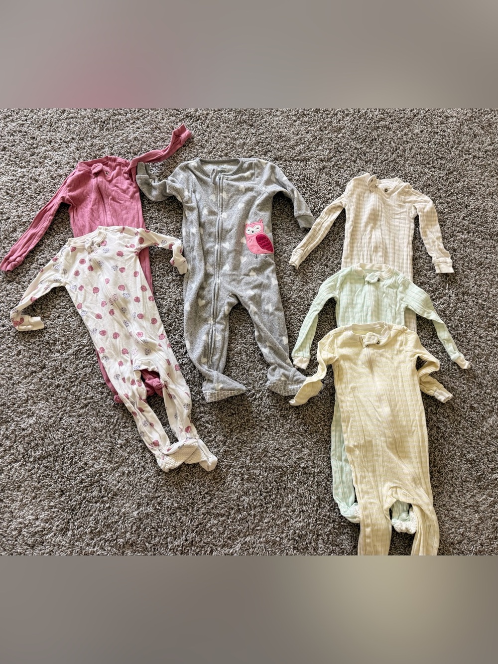 Baby Girls Footed One-Piece Pajamas Bundle